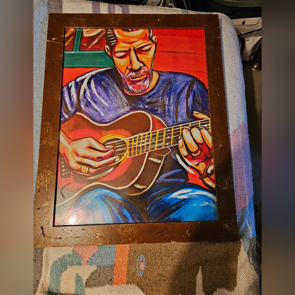 Rare ERIC CLAPTON portrait art